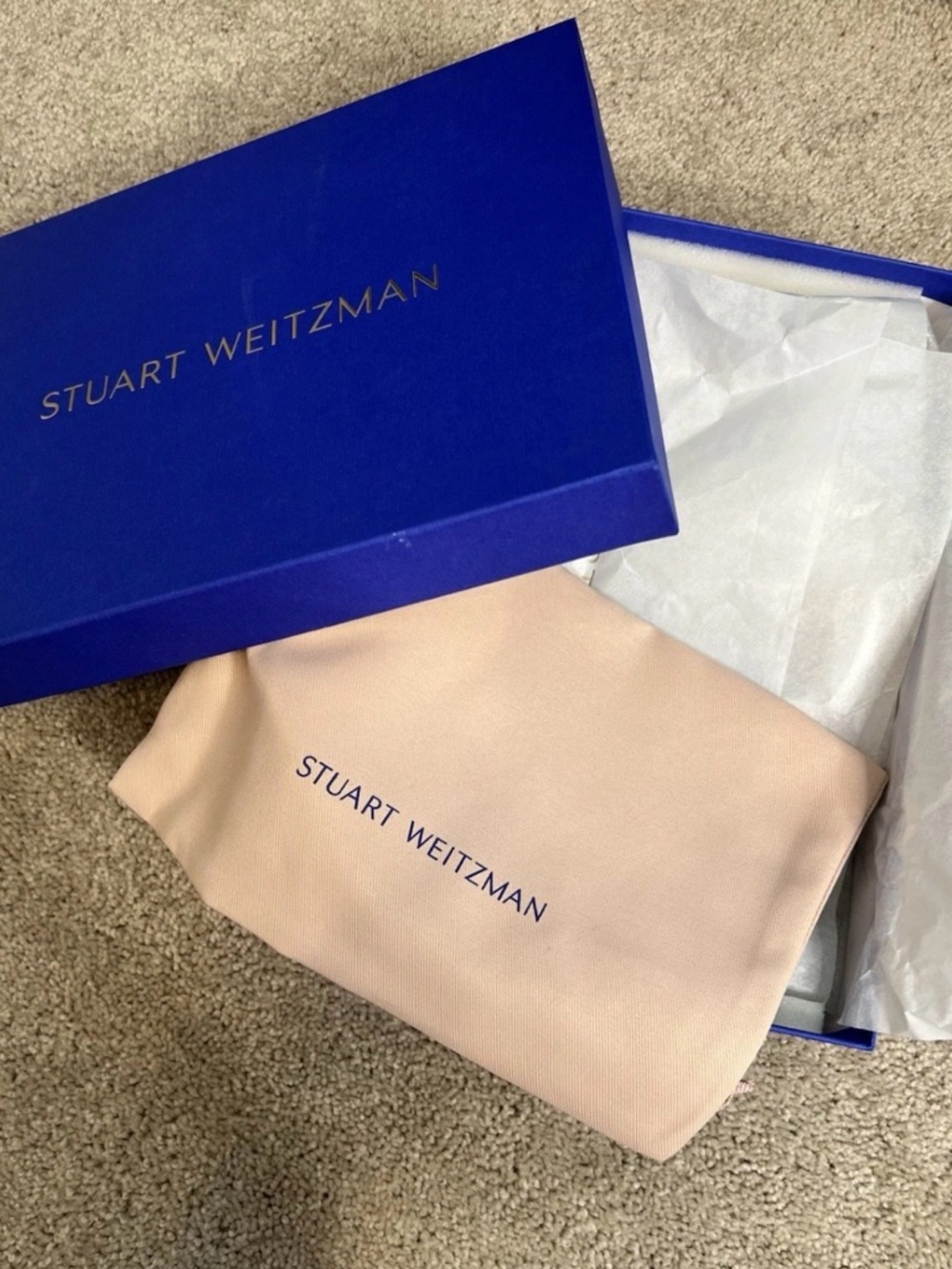 Stuart Weitzman Ivory Crystal T-Strap High Heel Sandals - Picture 10 of 10